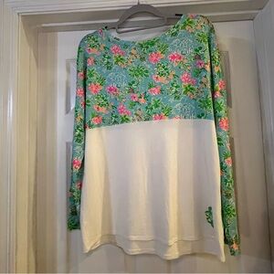 Disney x Lilly Pulitzer Mickey & Minnie Mouse Finn Long Sleeve T-Shirt Top Large